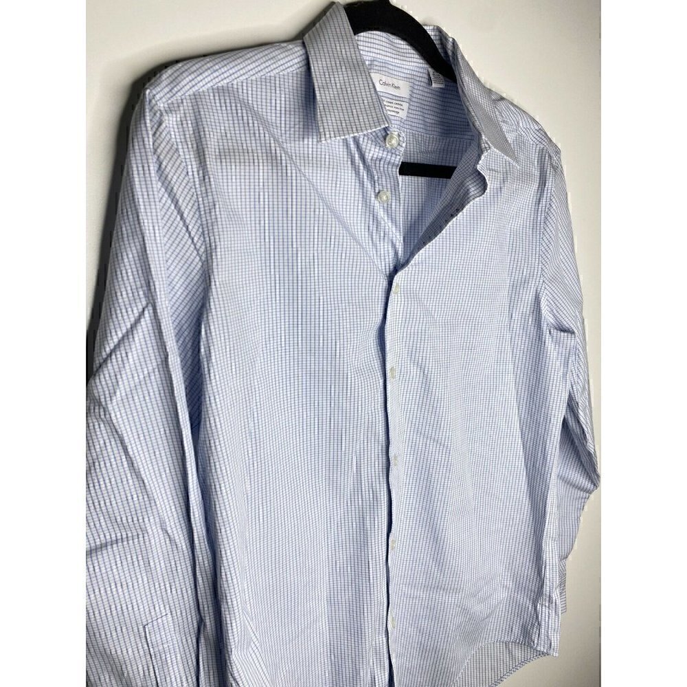 Calvin Klein Shirt Size 32/33 15 1/2 Men's Button Down Long Sleeve Dress Shirt - Picture 3 of 5